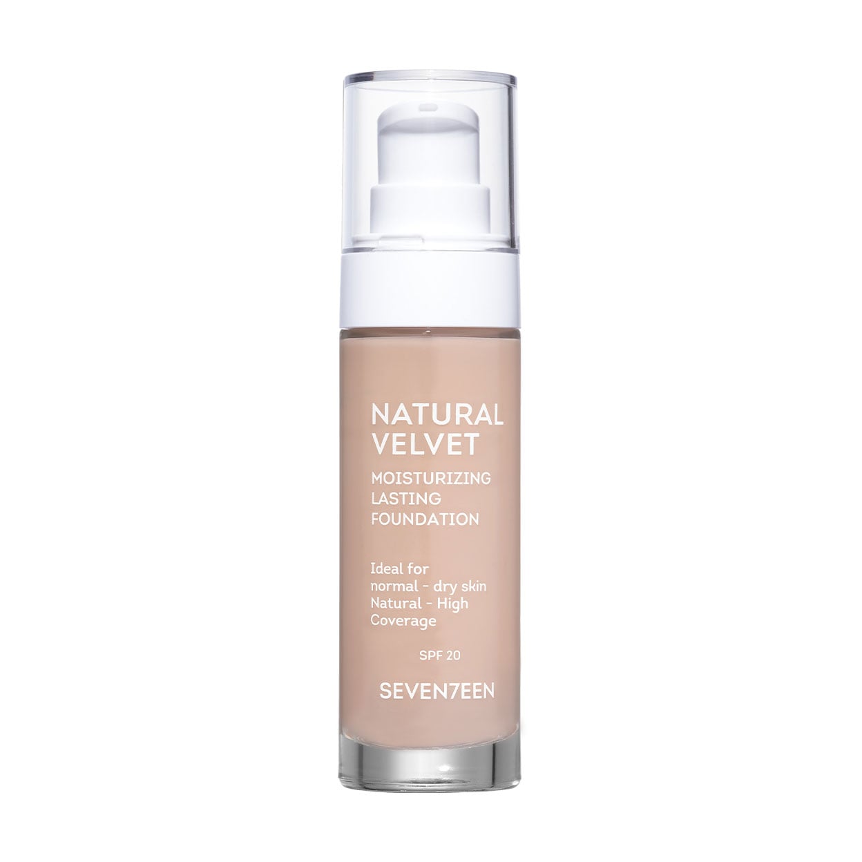Стійкий тональний крем Seventeen Natural Velvet Long Lasting Matte Foundation SPF 20, 05 Medium Beige, 30 мл